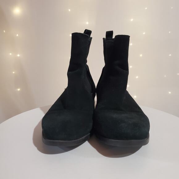 La Canadienne Sara Waterproof Suede Leather Chelsea Ankle Boots Womens 9 Black - Picture 3 of 12